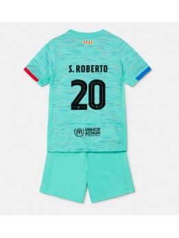 Barcelona Sergi Roberto #20 Ausweichtrikot für Kinder 2023-24 Kurzarm (+ Kurze Hosen)